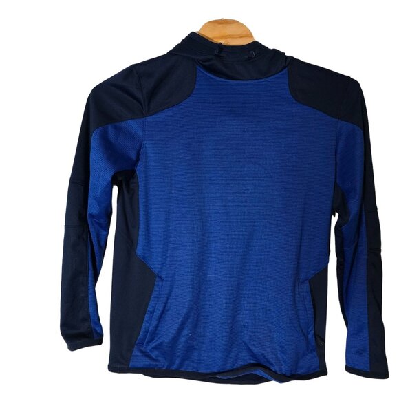 Under Armour High Neck Hooded Sweatshirt Size Large Blue Hoodie - Picture 1 of 6
